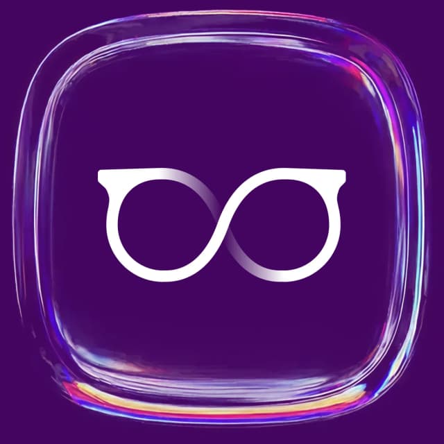 Spectacle logo in lens